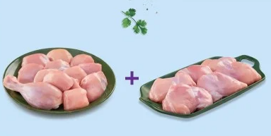 Combo: (480g Premium Chicken Skinless Curry Cut + 480g Premium Chicken Thigh Boneless)